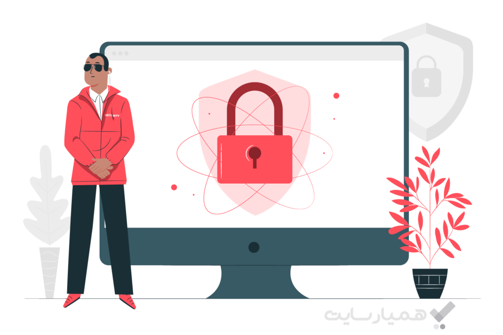 Security concept illustration Vector طراحی سایت آموزشی |طراحی سایت آموزش مجازی |طراحی سایت آموزش آنلاین