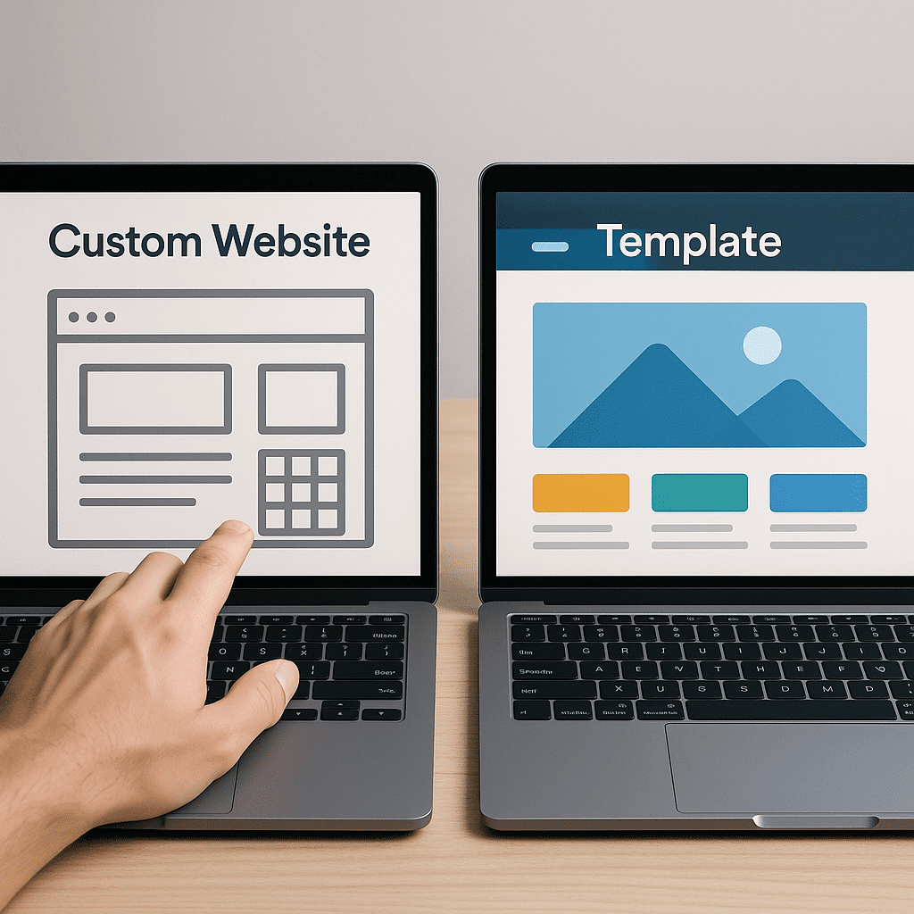 hamyar ai 1747556261 فرق طراحی سایت اختصاصی با قالب آماده چیست؟ (مقایسه کامل + جدول)