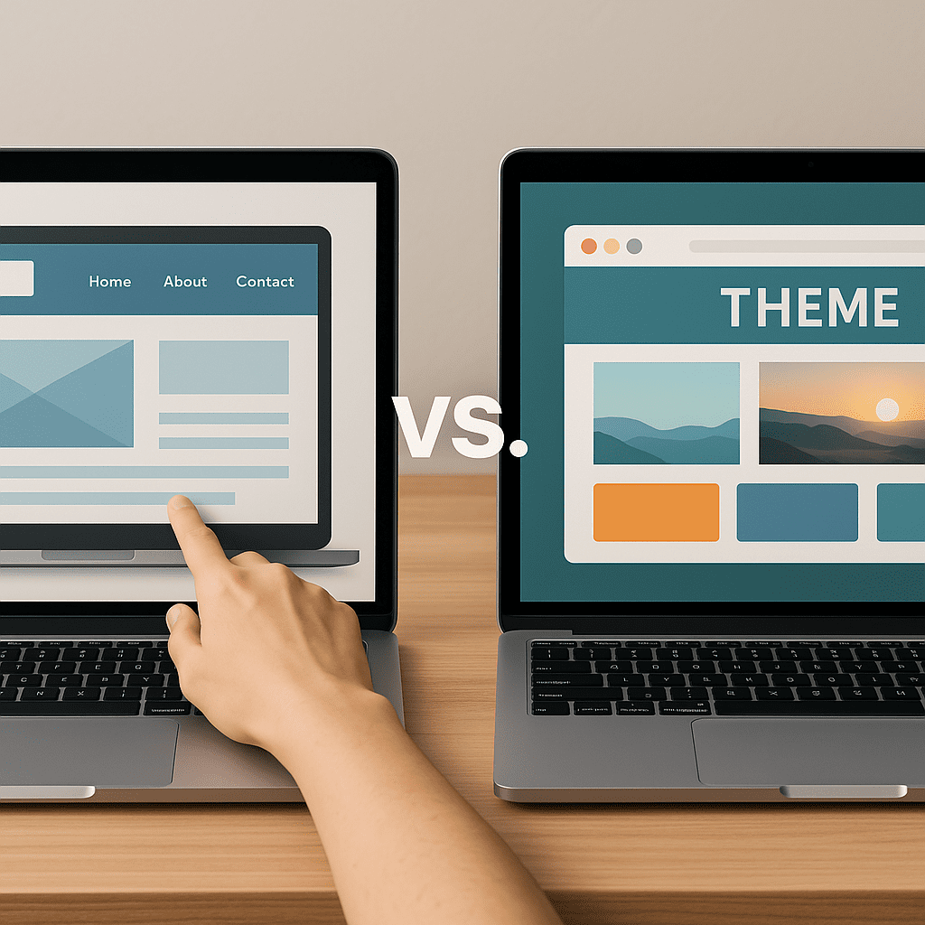 hamyar ai 1747556262 فرق طراحی سایت اختصاصی با قالب آماده چیست؟ (مقایسه کامل + جدول)