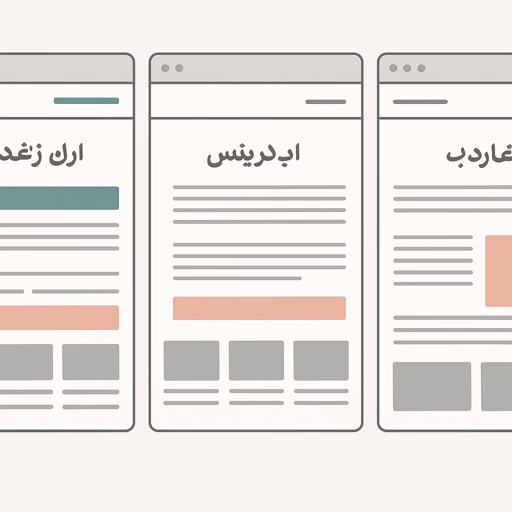 =تصویر حرفه ای از نمایش تبلیغات همسان بر روی وب‌سایت‌های مختلف ایران، در کنار محتواهای اصلی، با ترکیب طبیعی و غیرمزاحم برای مخاطب